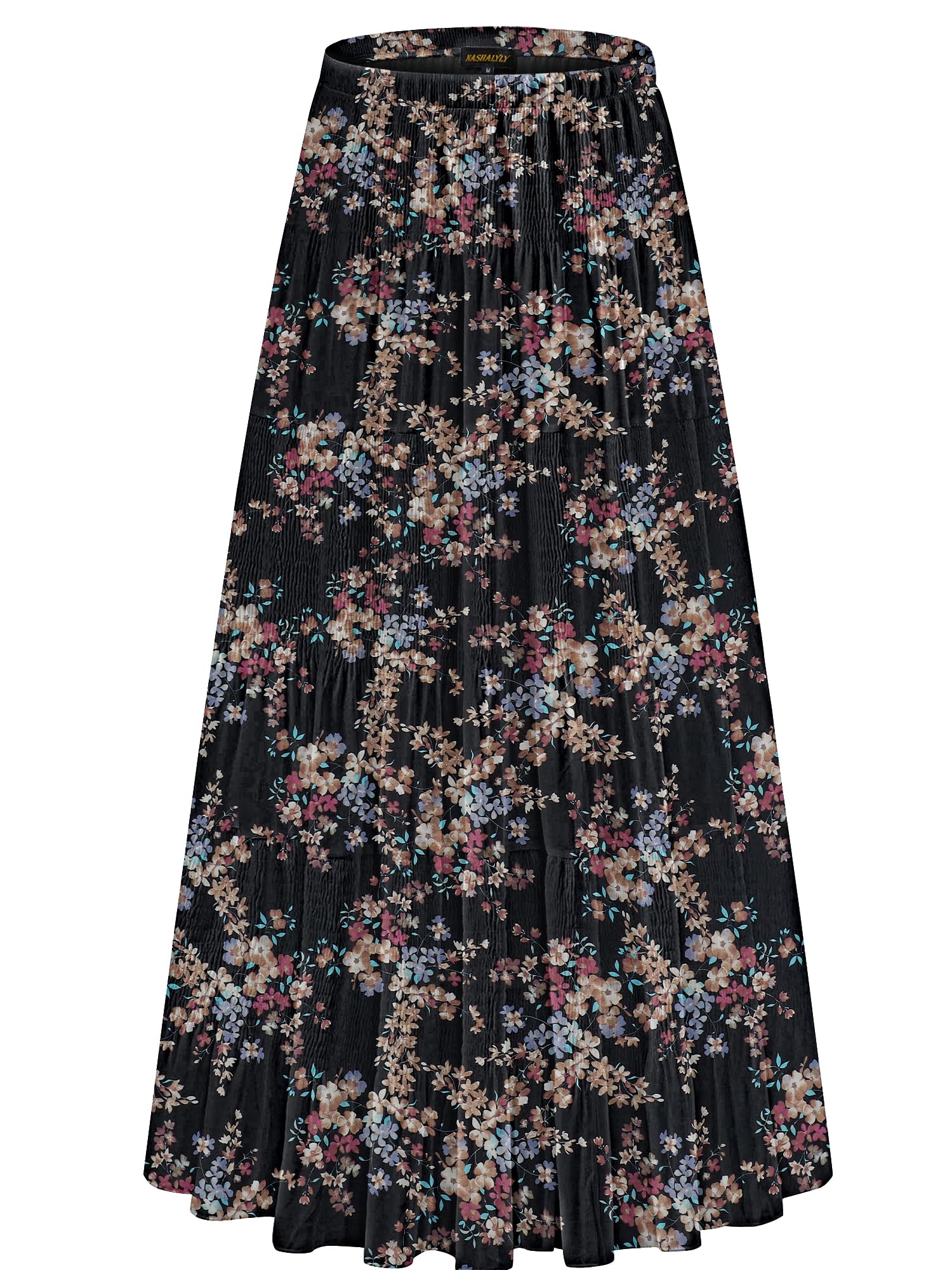 Pleated Chiffon Maxi Skirt