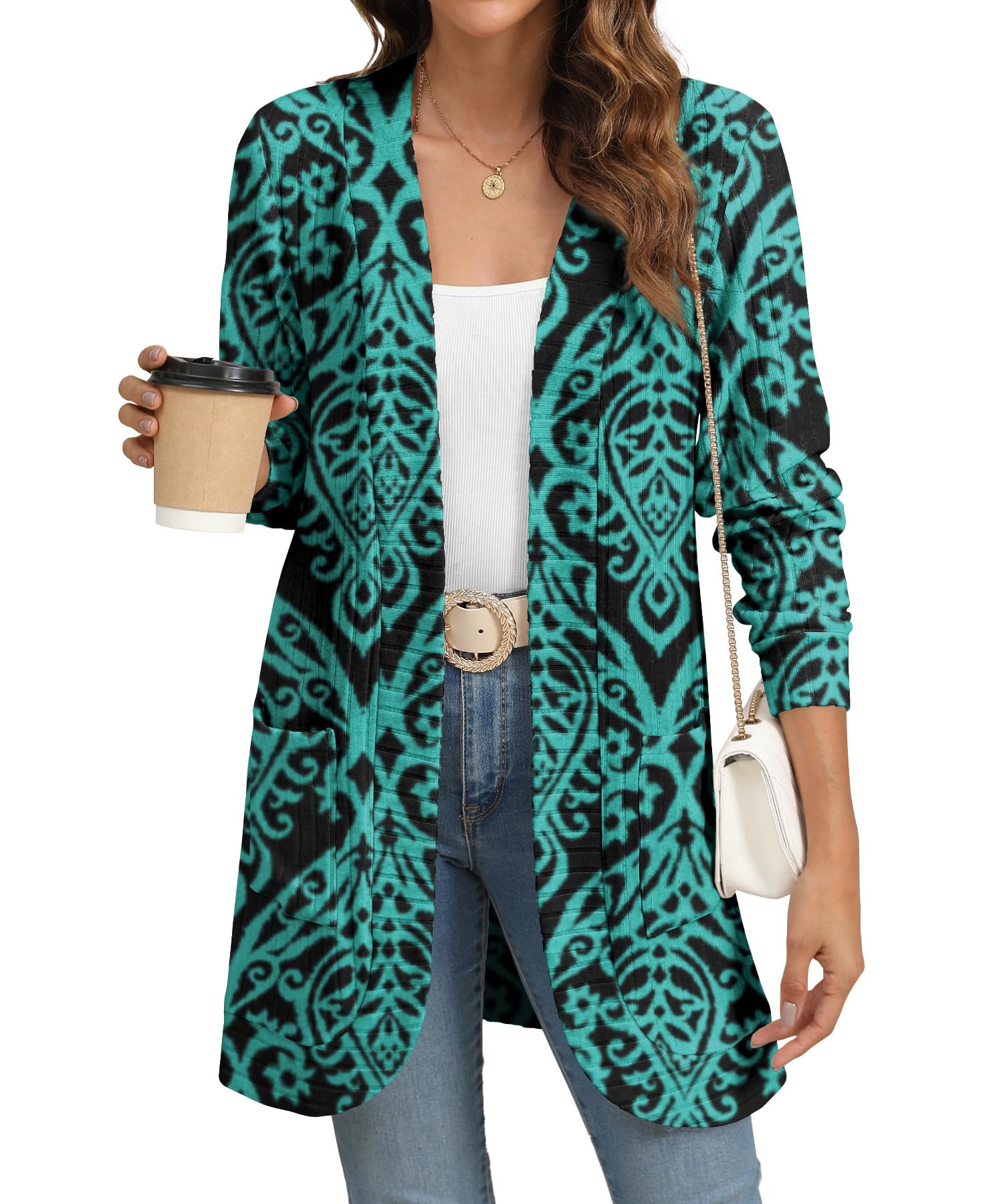 Open Front Knit Cardigan