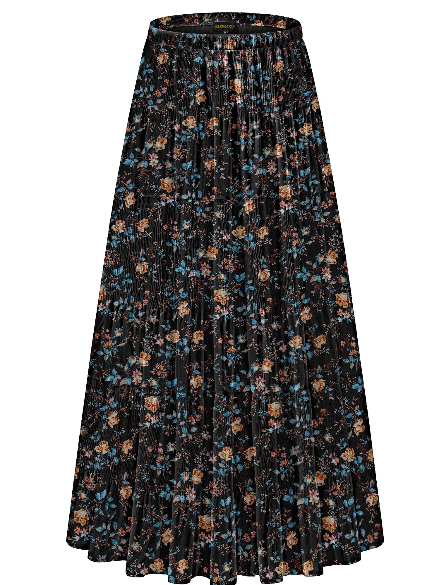 Pleated Chiffon Maxi Skirt
