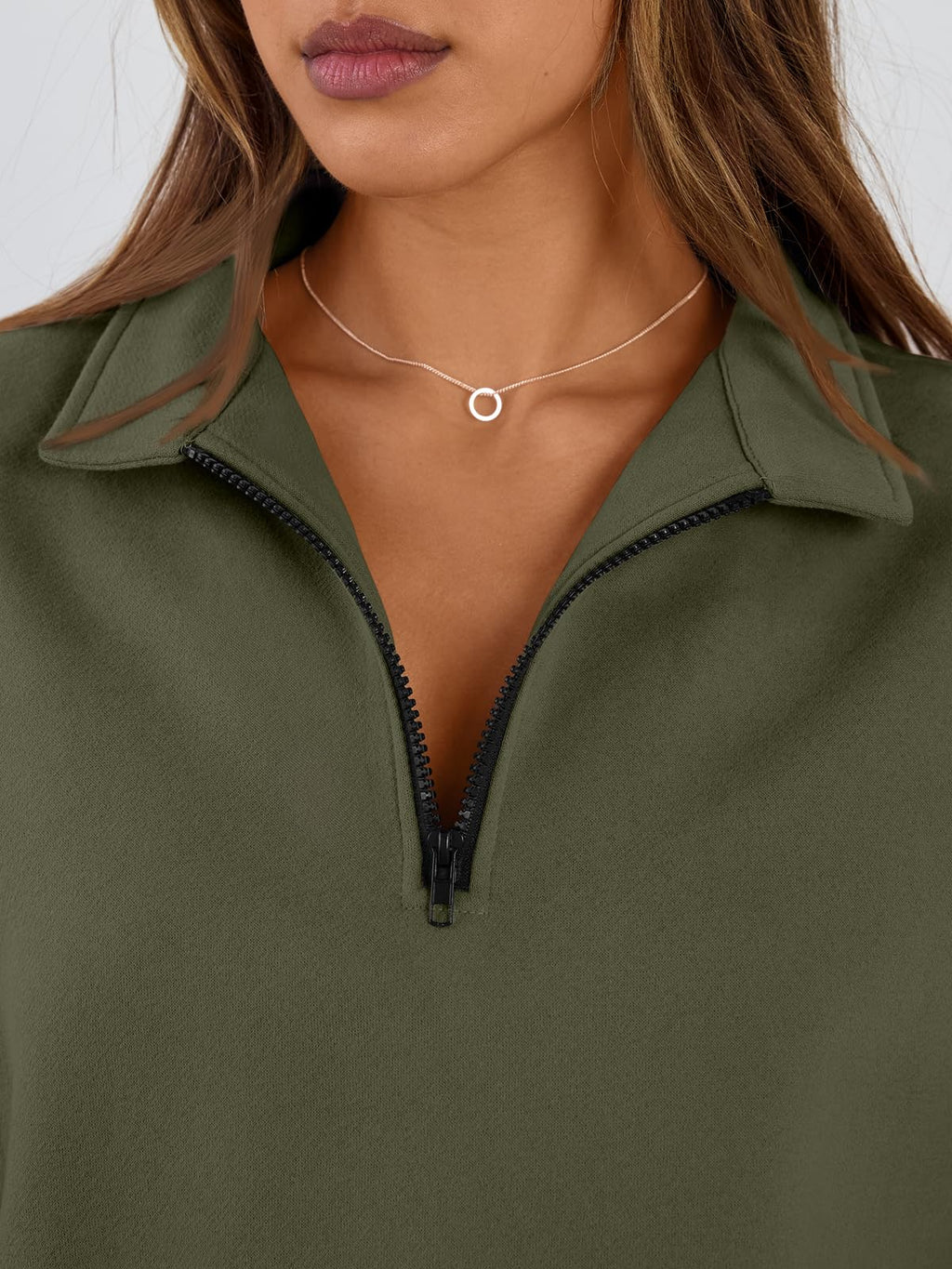 Oversized Half Zip Sweatshirt