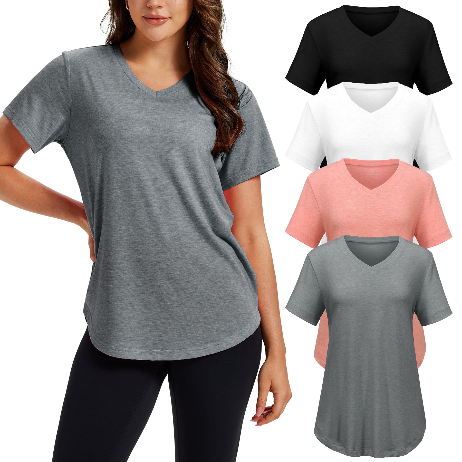 4-Pack V-Neck Basic Tees