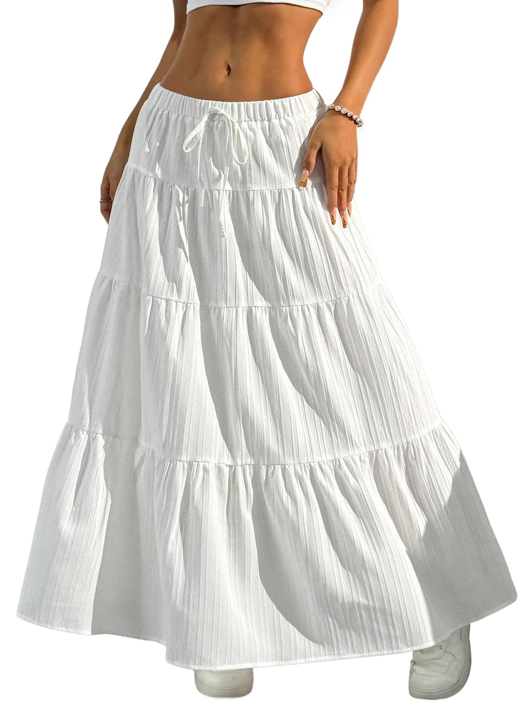Boho Flowy Maxi Skirt