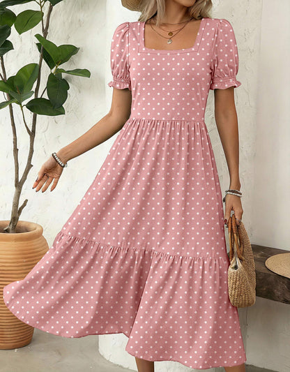 Tiered Flowy Midi Dress